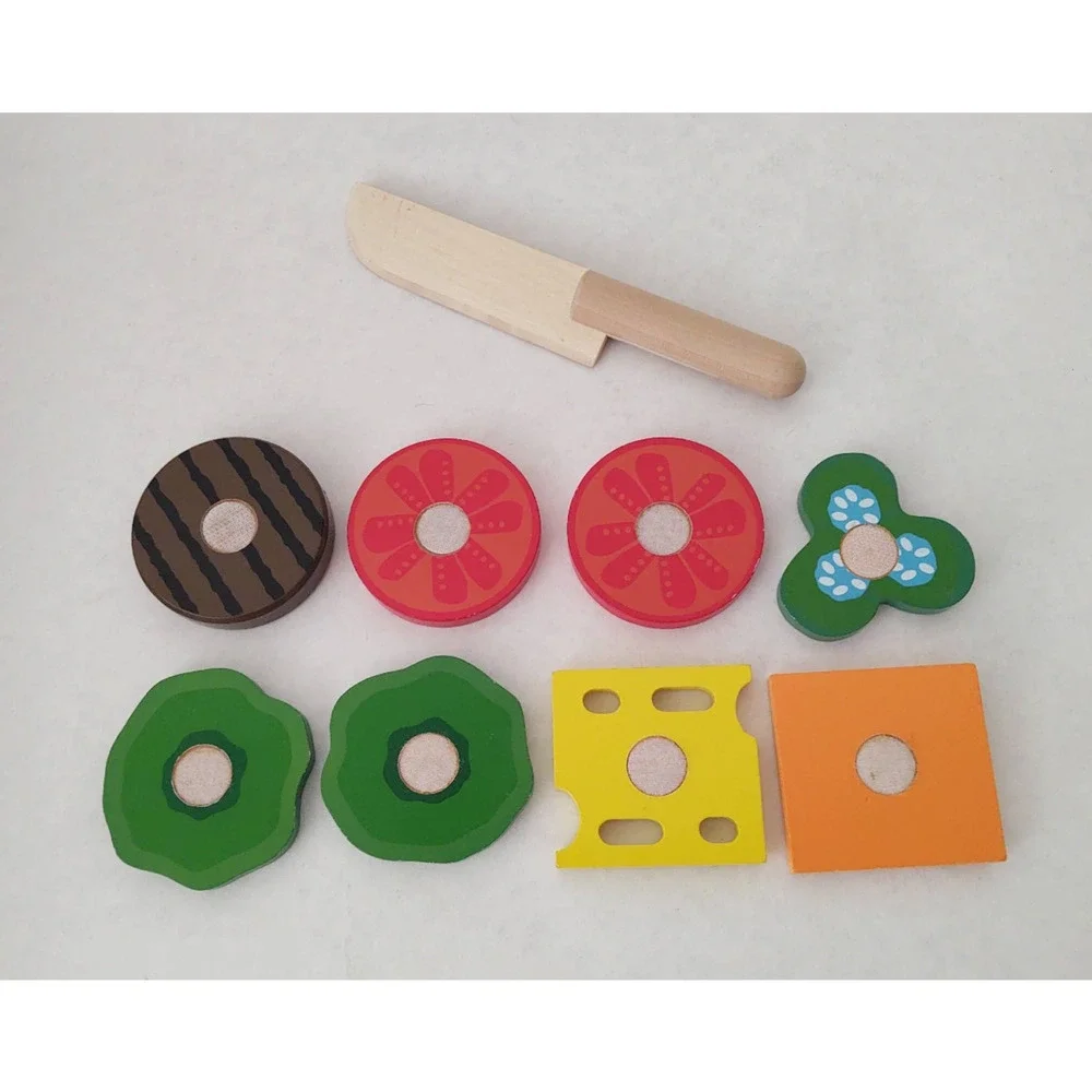 Melissa and Doug Sandwich Making Set - Wooden Play Food - Complete set